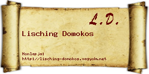 Lisching Domokos névjegykártya
